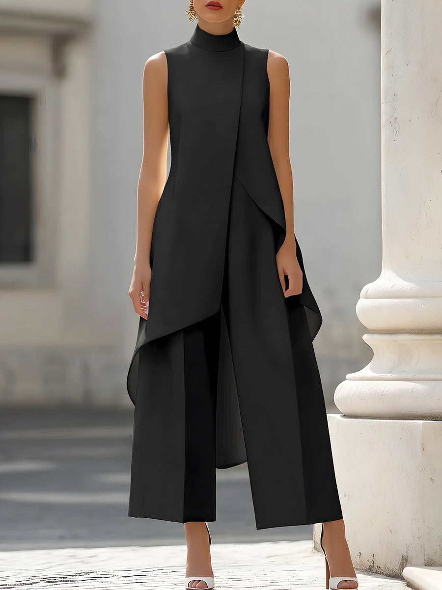 Martina | High-Neck Wide-Leg Jumpsuit for Women