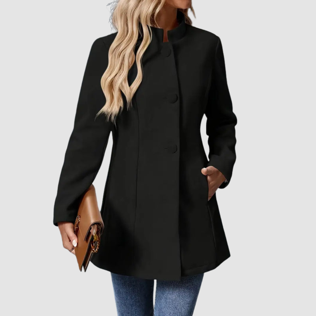 Modique | Elegant Coat with Stand-Up Collar for Women | Outerwear