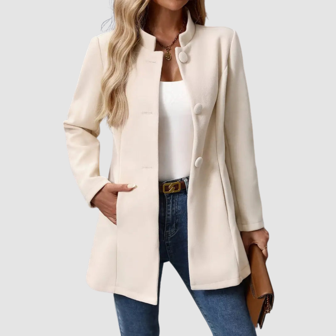 Modique | Elegant Coat with Stand-Up Collar for Women | Outerwear