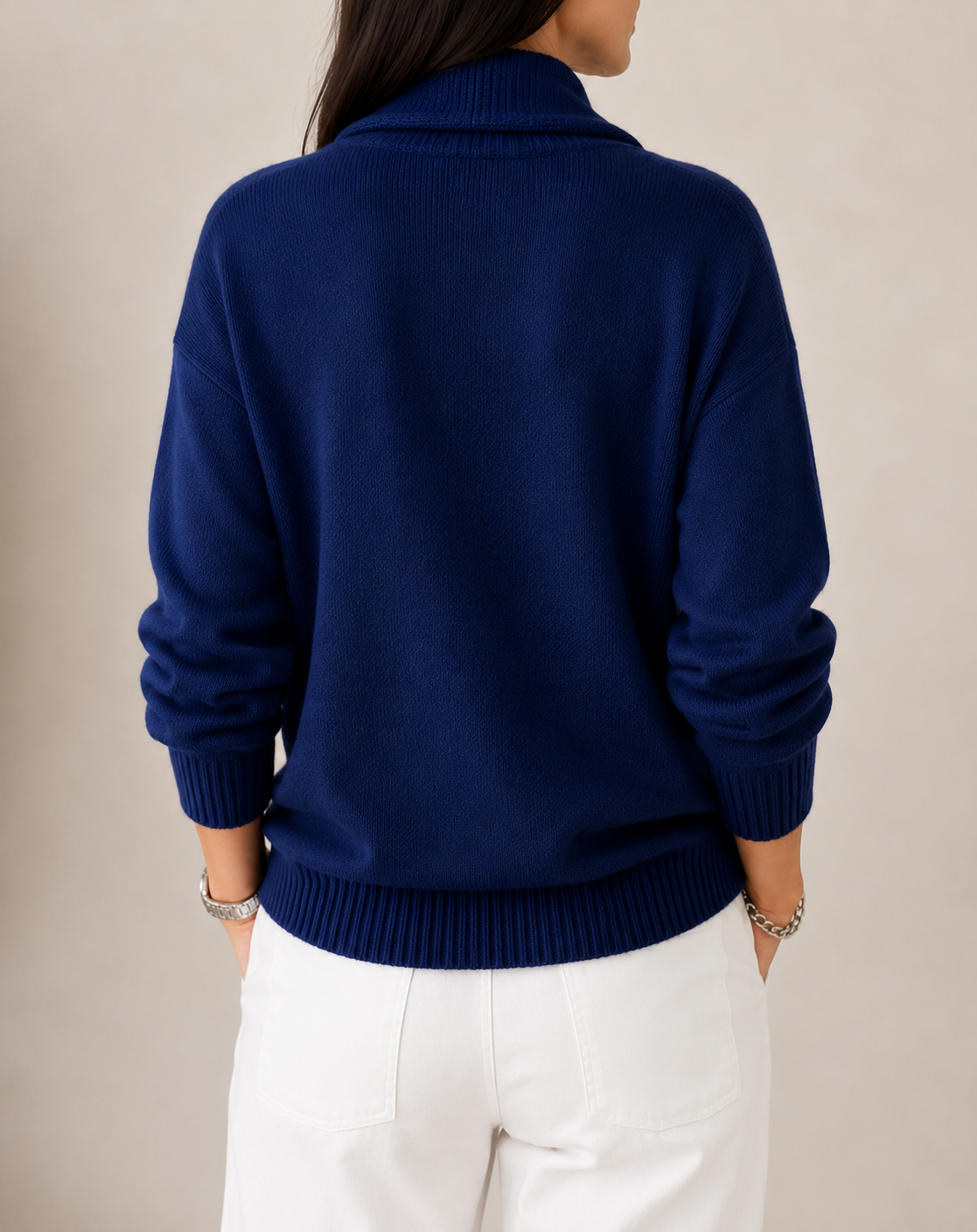 Soft Cowl-Neck Knit Jumper for Women