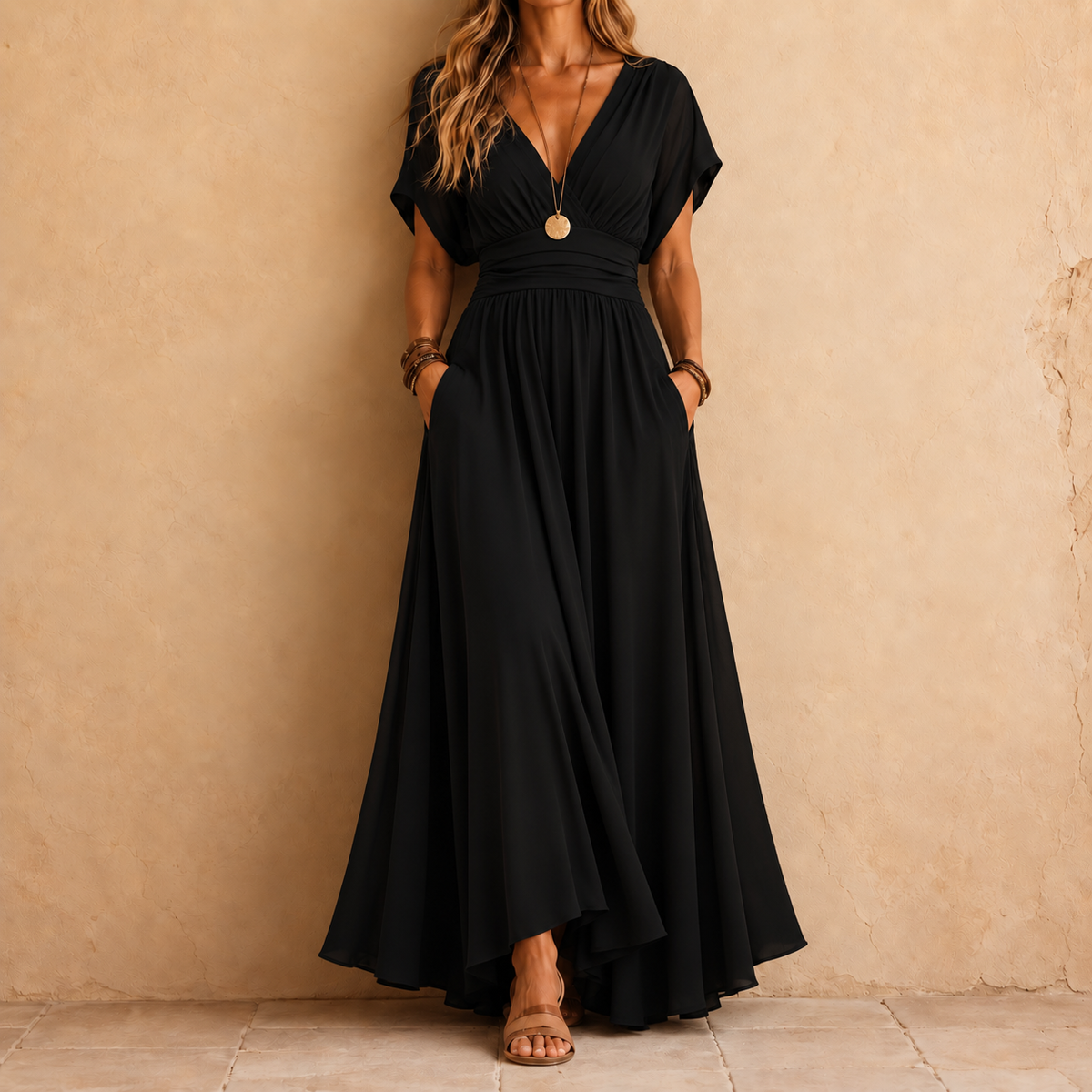 The Amelia Wrap Midi Dress