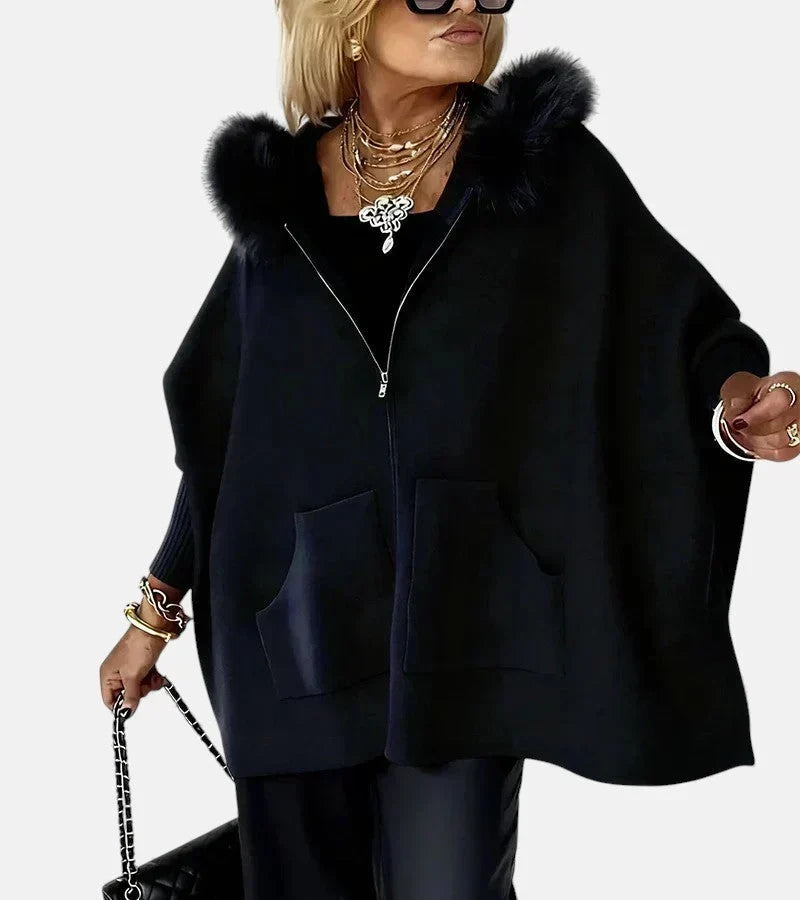 Annabelle | Faux-Fur Collar Button-Front Jacket for Women