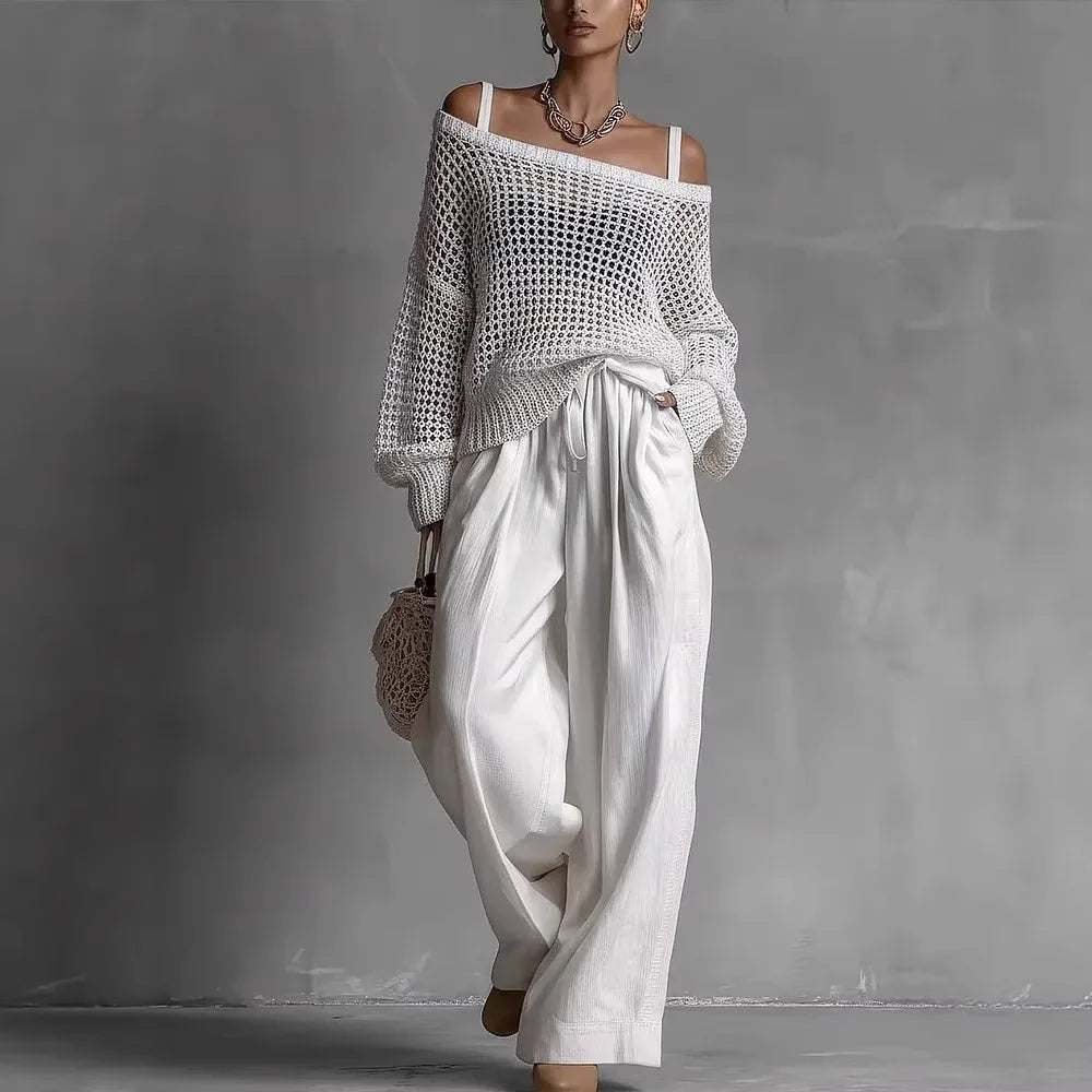Claribel | Elegant Wide-Leg Two-Piece Set for Women | Occasion Wear