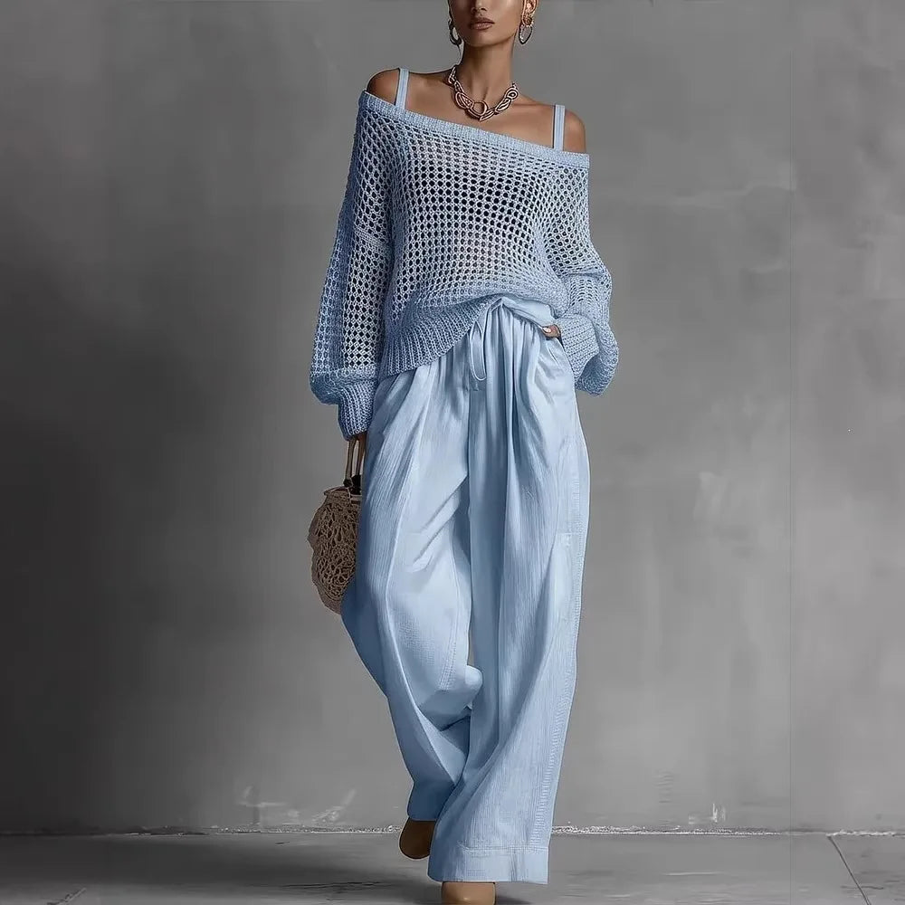 Claribel | Elegant Wide-Leg Two-Piece Set for Women | Occasion Wear