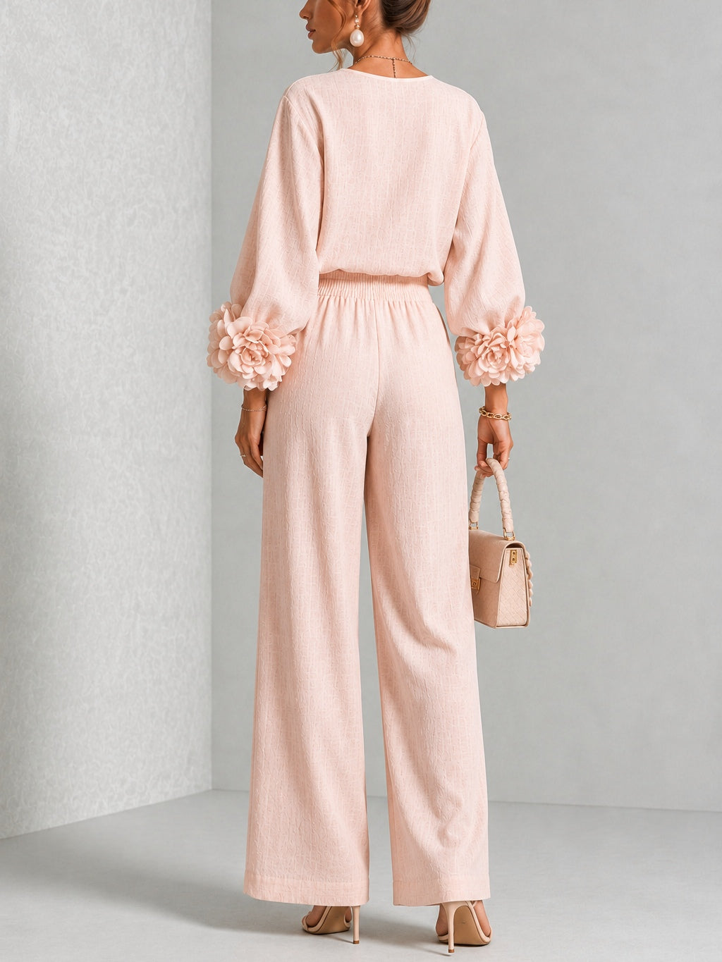 Rosalie | Floral-Cuff Two-Piece Set