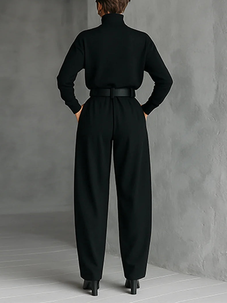 Fiona | Turtleneck Sweater and Straight-Leg Pants Two-Piece Set for Women