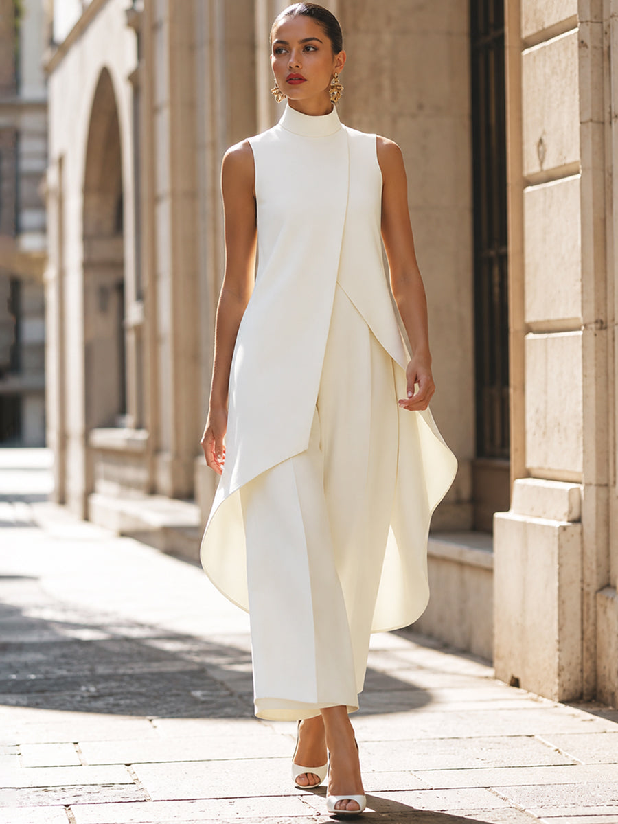 Martina | High-Neck Wide-Leg Jumpsuit for Women