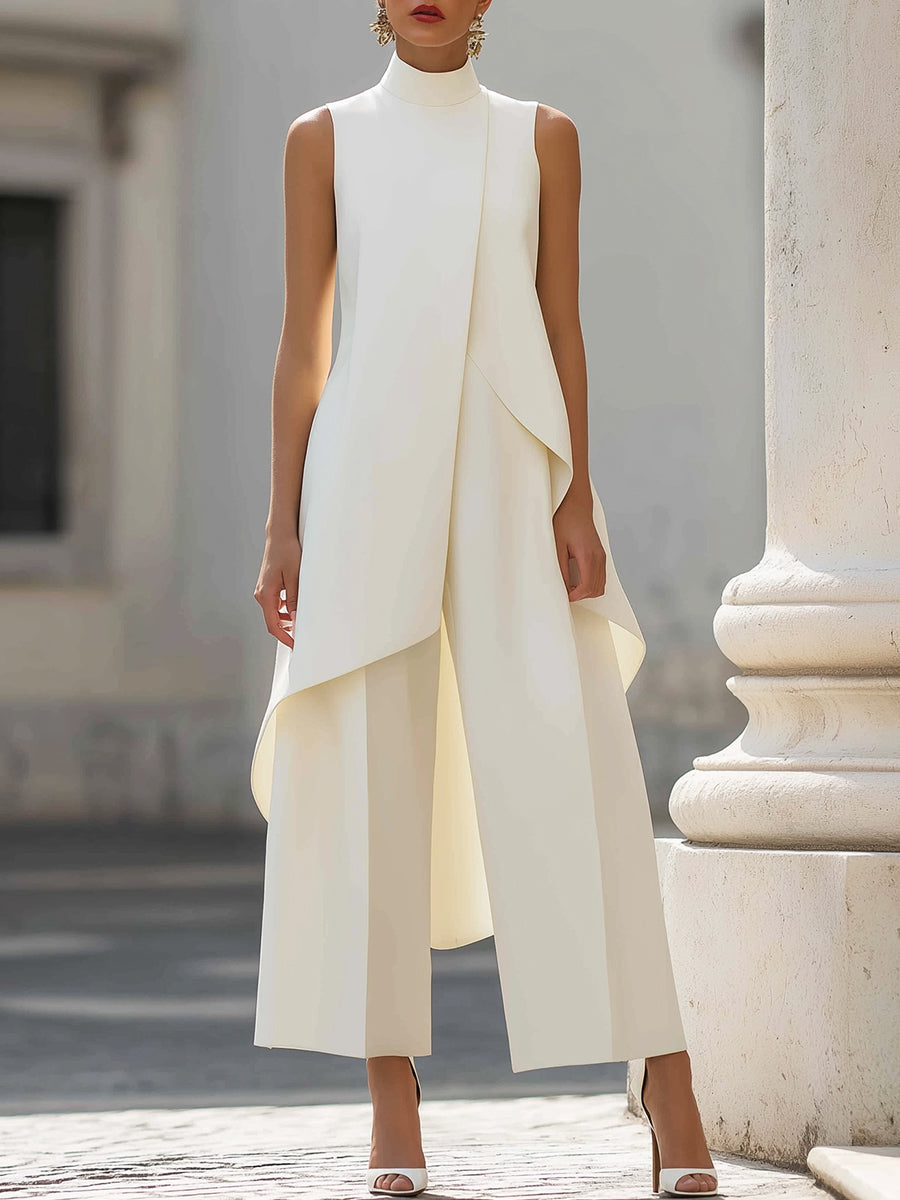 Martina | High-Neck Wide-Leg Jumpsuit for Women