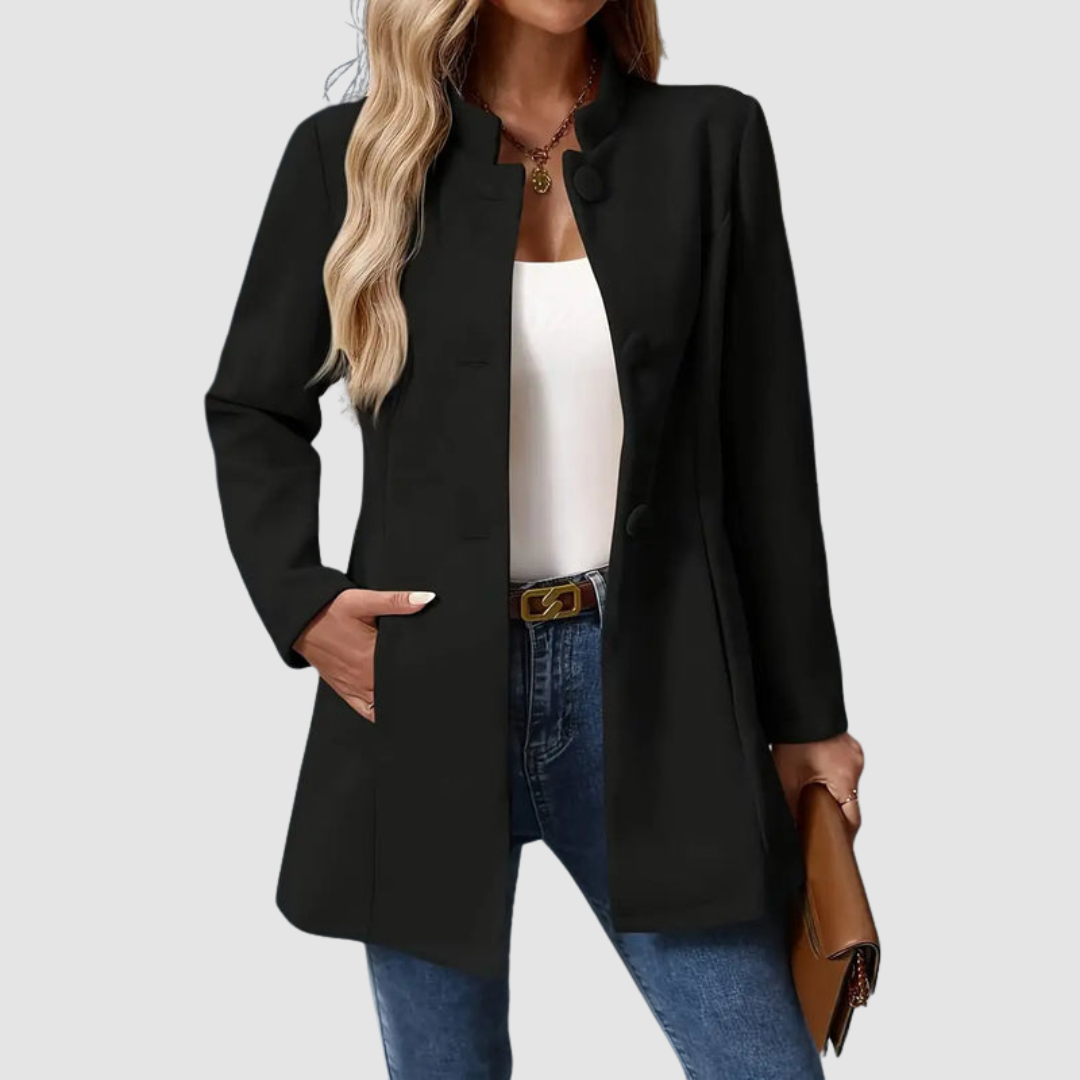 Modique | Elegant Coat with Stand-Up Collar for Women | Outerwear