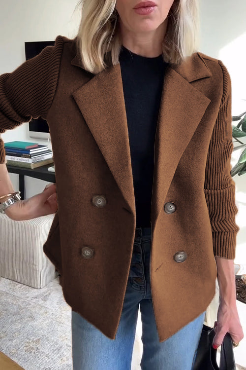 Brooke | Elegant Knit-Sleeve Blazer
