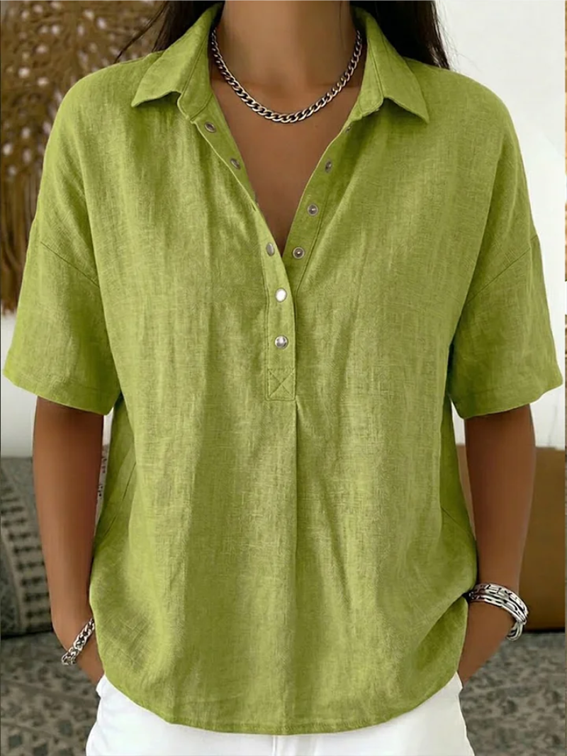 Esmé | Blouse with Collar and Button