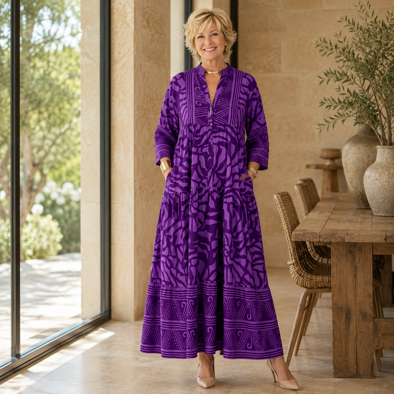 Marielle | Button Front Midi Dress