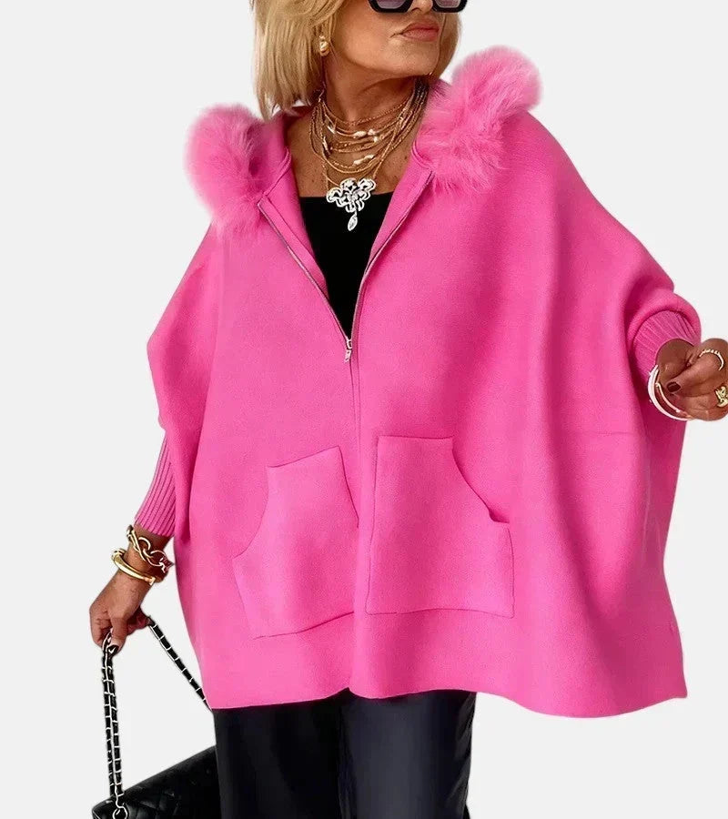 Annabelle | Faux-Fur Collar Button-Front Jacket for Women