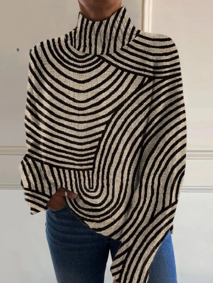 Sienna - Hand-Drawn Line Turtleneck