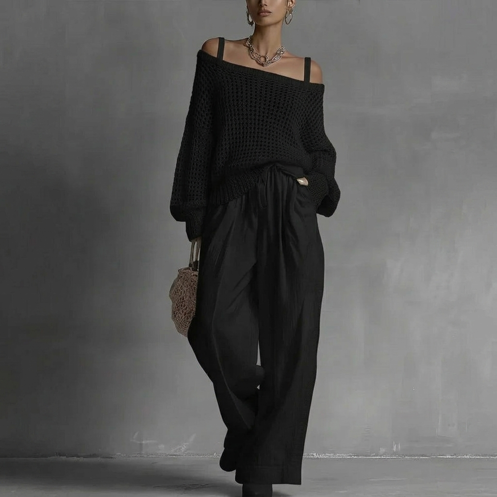 Claribel | Elegant Wide-Leg Two-Piece Set for Women | Occasion Wear