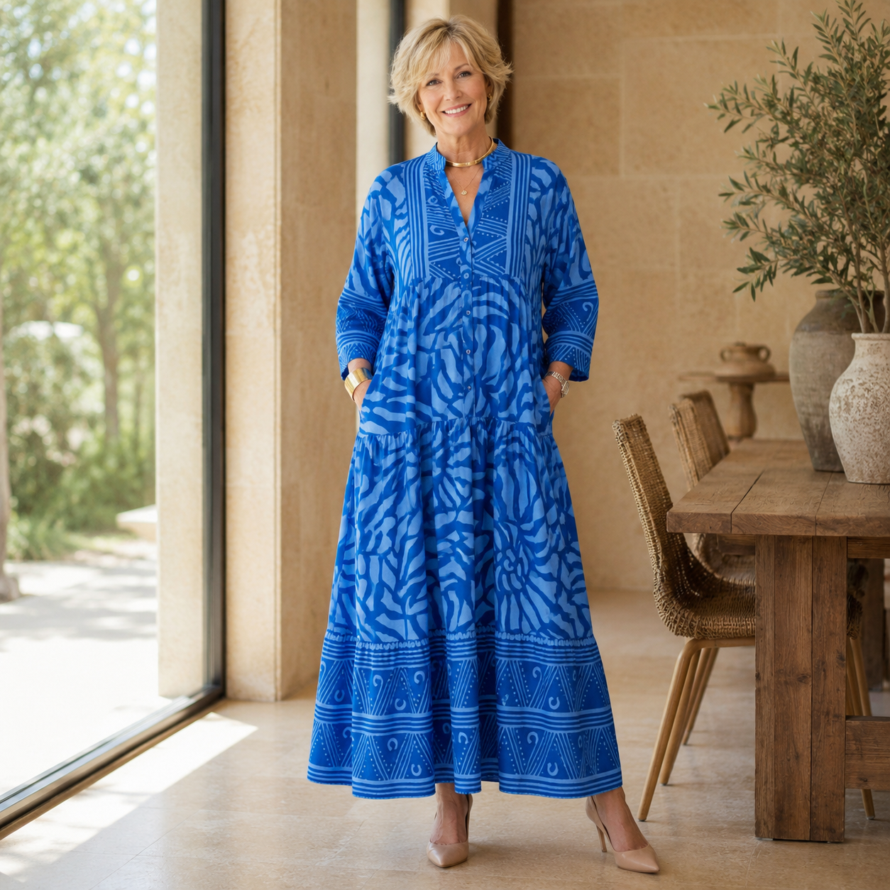 Marielle | Button Front Midi Dress