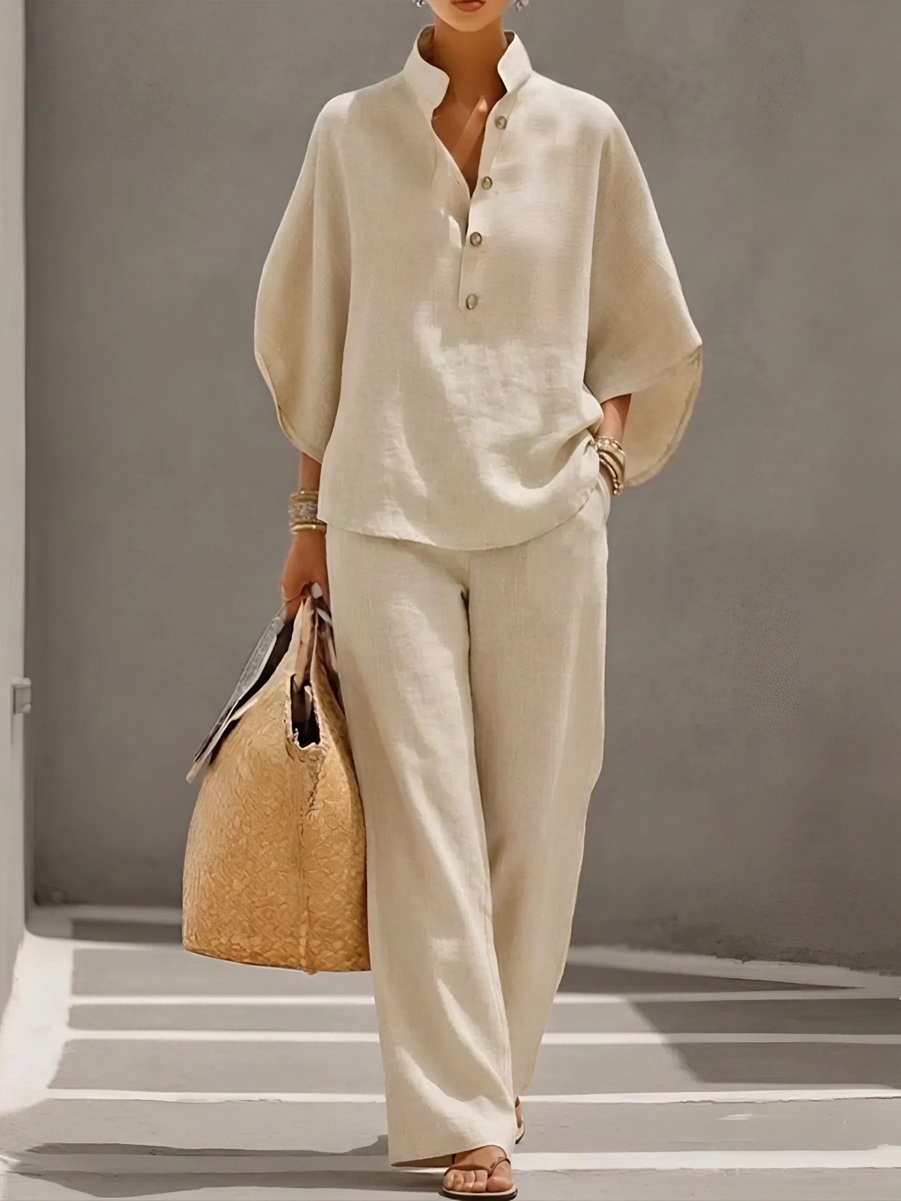 Elena™ | Linen Cotton Two-Piece Set