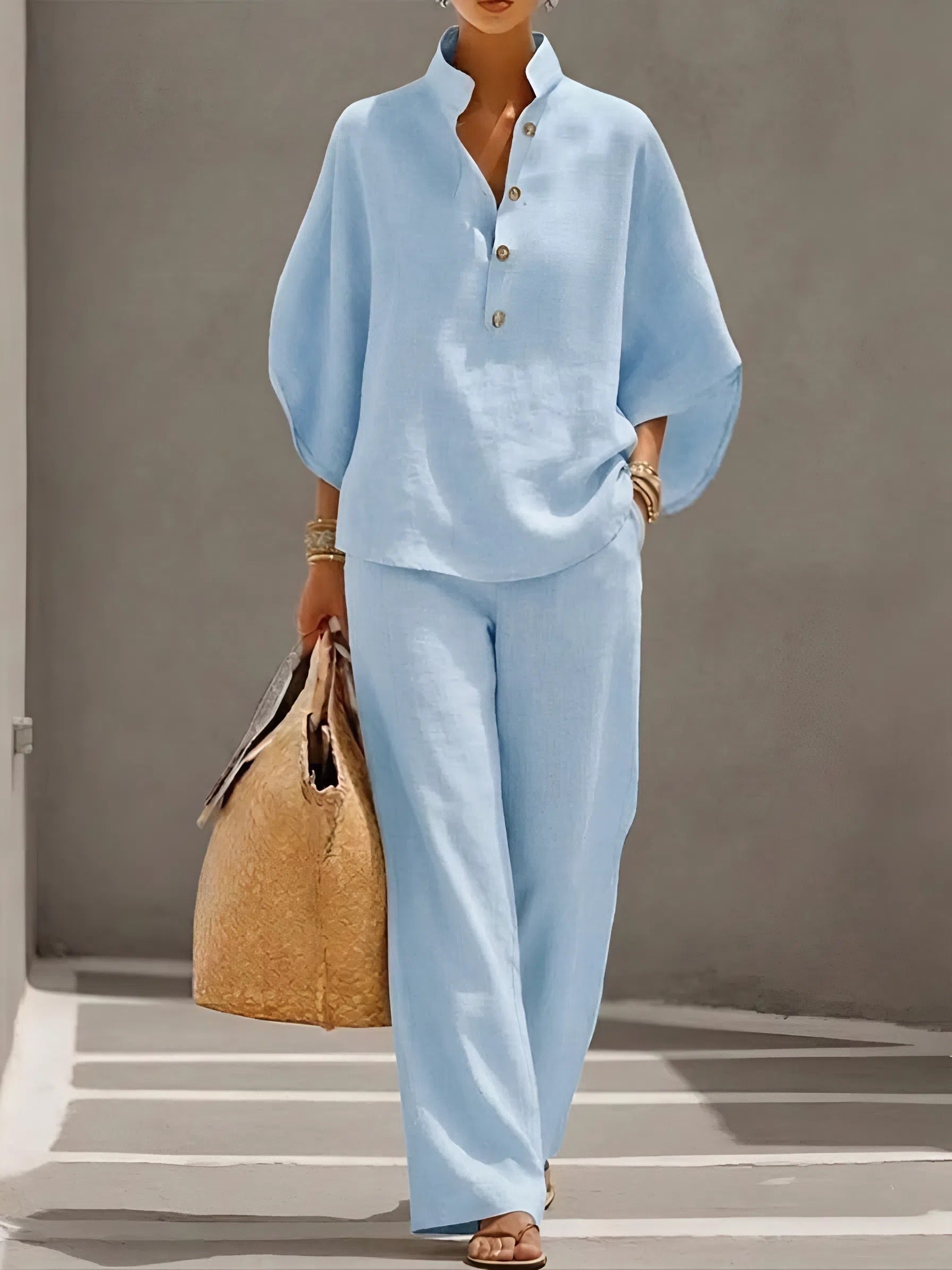 Elena™ | Linen Cotton Two-Piece Set