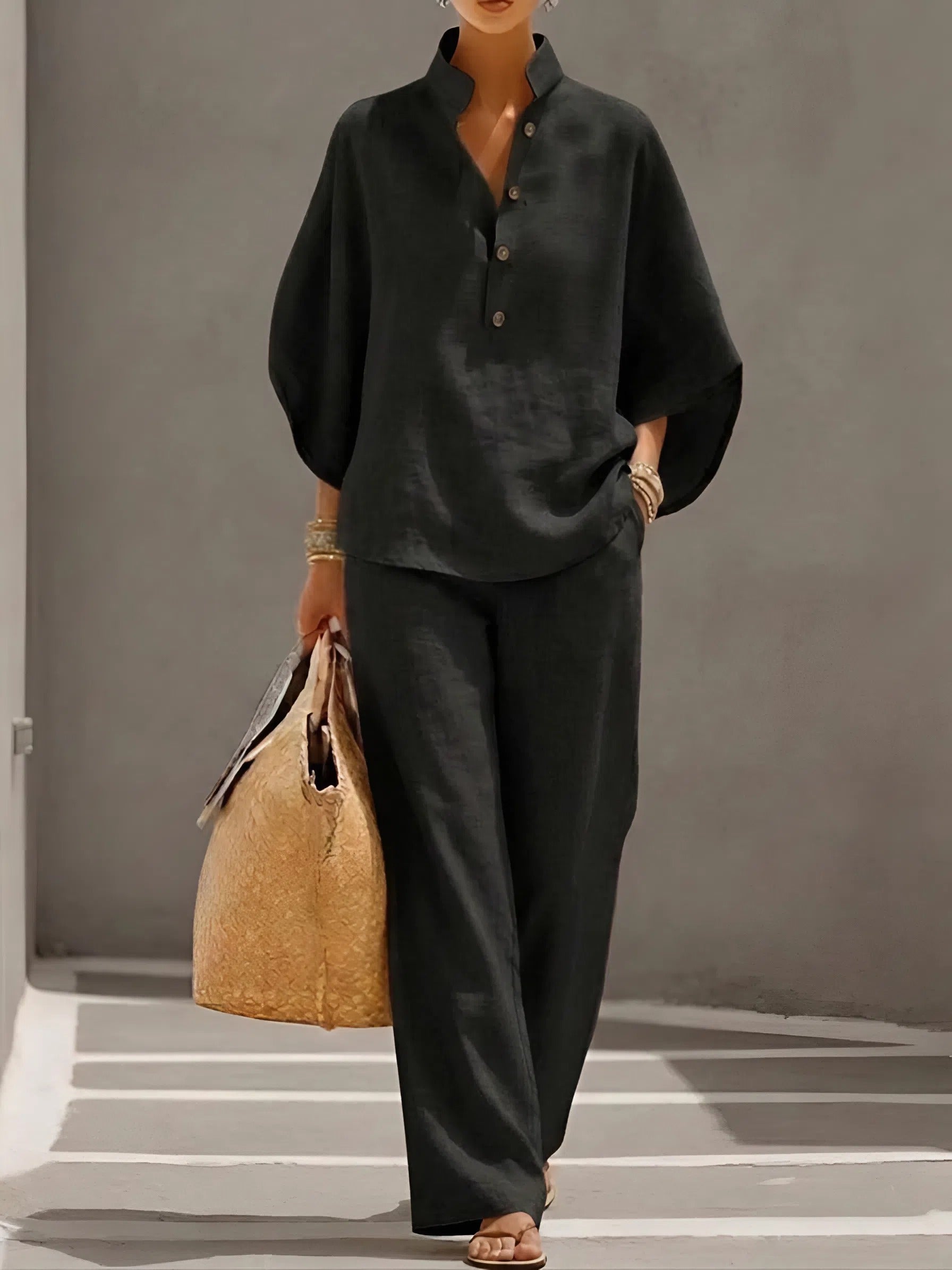 Elena™ | Linen Cotton Two-Piece Set